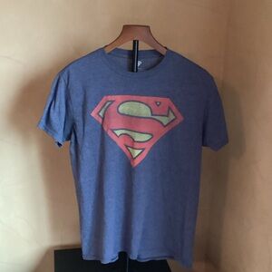 DC Comics Superman Emblem Heather Blue Tee